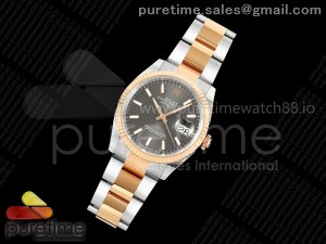 DateJust 36 SS/YG 126231 ARF 1:1 Best Edition Gray Stick Dial on Oyster Bracelet SH3235