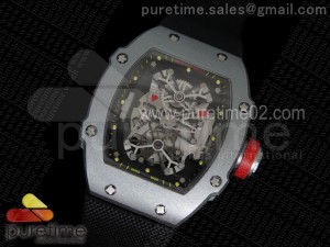 RM027 SS Skeleton Dial on Black Nylon Strap 6T51