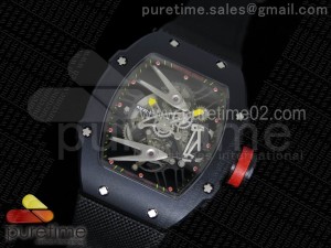 RM027-2 PVD Skeleton Dial on Black Nylon Strap 6T51