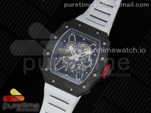 RM035-02 KVF Best Edition Skeleton Dial Red on White Rubber Strap MIYOTA8215 V3