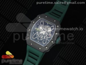 RM035-02 KVF Best Edition Skeleton Dial Green on Green Rubber Strap MIYOTA8215 V3