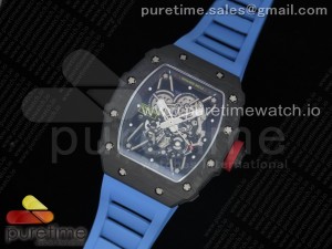 RM035-02 KVF Best Edition Skeleton Dial Red on Blue Rubber Strap MIYOTA8215 V3