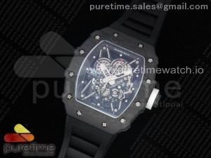 RM035-02 KVF Best Edition Skeleton Dial White on Black Rubber Strap MIYOTA8215 V3