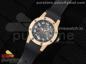 RM63 RG JBF Best Edition Skeleton Dial on Black Rubber Strap A23J