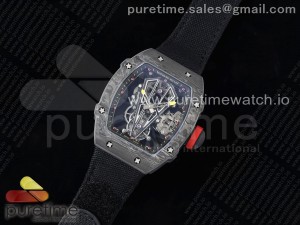 RM027-03 NTPT Real Tourbillon RMF Best Edition Skeleton Dial on Black Nylon Strap