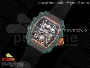 RM21-02 Tourbillon NTPT RMF Best Edition Skeleton Dial on Black Nylon Strap