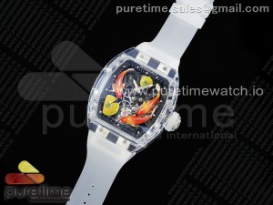 RMS10 Tourbillon Transparent RMF Best Edition Koi Fish Dial on Transparent Rubber Strap