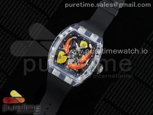 RMS10 Tourbillon Transparent RMF Best Edition Koi Fish Dial on Black Rubber Strap