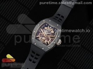 RM47 Tourbillon PVD YSF Best Edition Samurai Dial on Black Rubber Strap