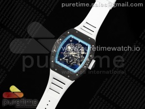 RM055 NTPT ZF 1:1 Best Edition Blue Bezel White Crown on Rubber Strap RMUL2 Super Clone