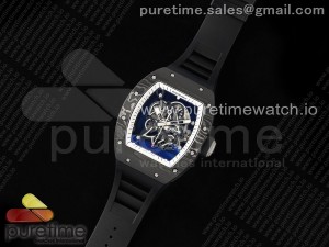 RM055 NTPT/Ti ZF 1:1 Best Edition White Bezel Black Crown on Rubber Strap RMUL2 Super Clone