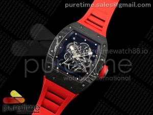 RM055 NTPT APSF 1:1 Best Edition Black Bezel Red Crown on Rubber Strap RMUL2 Super Clone