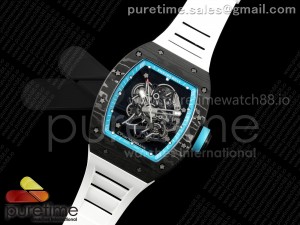 RM055 NTPT APSF 1:1 Best Edition White Bezel Blue Crown on Rubber Strap RMUL2 Super Clone