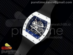 RM061-01 Yohan Blake White NTPT APSF 1:1 Best Edition on Black Rubber Strap RMUL2 Super Clone