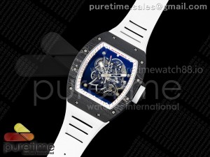 RM055 Ti/NTPT KVF 1:1 Best Edition White/Red Inner Bezel White Crown on White Rubber Strap RMUL2 Super Clone