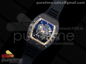 RM055 NTPT KVF 1:1 Best Edition RG Inner Bezel Black Crown on Black Rubber Strap RMUL2 Super Clone