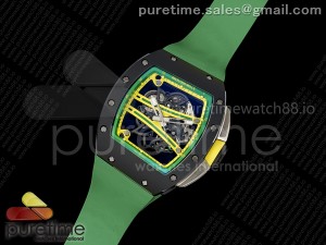 RM061 Black Ceramic ZF 1:1 Best Edition on Green Rubber Strap RMUL2 Super Clone