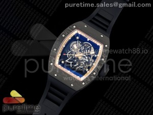 RM055 NTPT MLF 1:1 Best Edition Gold Bezel Black Crown on Rubber Strap RMUL2 Super Clone