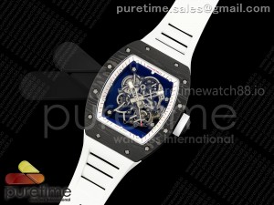RM055 NTPT ZF 1:1 Best Edition White Bezel White Crown on Rubber Strap RMUL2 Super Clone V2