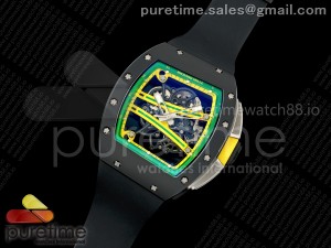 Custom Made RM061 Black Ceramic Yellow Skeleton Dial with Non-Regulator Titanium RMUL2 Super Clone