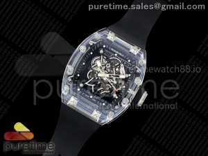 RM055 Crystal SONIC Best Edition Black Inner Bezel Gray Crown on Black Rubber Strap RMUL2 Super Clone