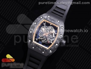 RM055 NTPT KVF Best Edition Skeleton Dial Gold on Black Rubber Strap MIYOTA8215 V3