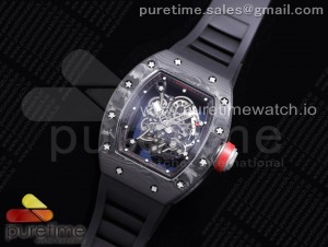 RM055 NTPT KVF Best Edition Skeleton Dial Black on Black Rubber Strap MIYOTA8215 V3