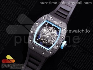 RM055 NTPT KVF Best Edition Skeleton Dial Blue on Black Rubber Strap MIYOTA8215 V3