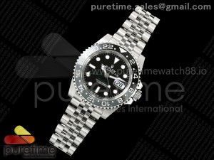 GMT-Master II 126710 GRNR Black/Gray Ceramic 904L Steel PLAY 1:1 Best Edition on Jubilee Strap VR3285