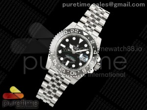 GMT-Master II 126710 GRNR Black/Gray Ceramic 904L Steel EWE 1:1 Best Edition on Jubilee Strap EWE3285 V5