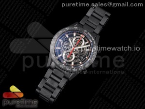 Calibre Heuer 01 Chrono 43mm Ceramic XF 1:1 Best Edition Skeleton Dial on Ceramic Bracelet A1887