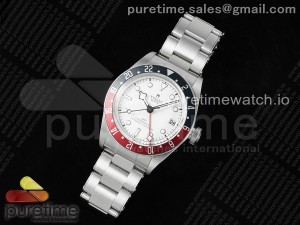 Black Bay GMT Pepsi Blue/Red Bezel ZF 1:1 Best Edition White Dial on SS Bracelet A2836