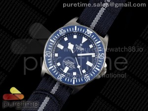 Pelagos FXD Titanium m25707b M+F 1:1 Best Edition Blue Dial on Blue Nylon Strap 8N24