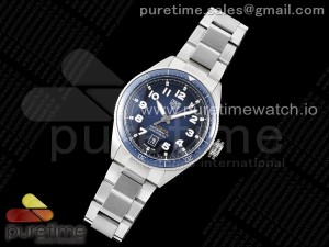 Autavia SS 42mm TARF 1:1 Best Edition Blue Dial Blue Ceramic Bezel on SS Bracelet SW200