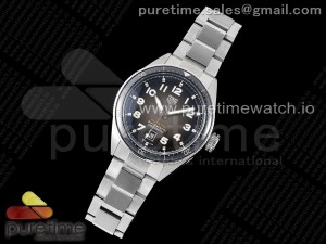 Autavia SS 42mm TARF 1:1 Best Edition Gray Dial Black Ceramic Bezel on SS Bracelet SW200