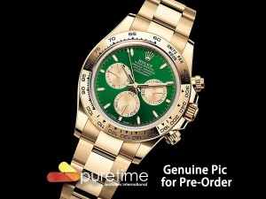 Daytona 126508 THBF 1:1 Best Edition Green/YG Dial on YG Bracelet SH4131