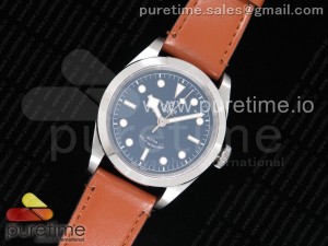 Black Bay 41 LF 1:1 Best Edition Blue Dial on Brown Leather Strap A2824