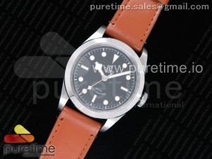 Black Bay 41 LF 1:1 Best Edition Black Dial on Brown Leather Strap A2824