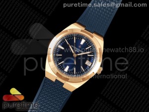 Overseas 4520v RG PPF 1:1 Best Edition Blue Dial on Blue Rubber Strap A5100