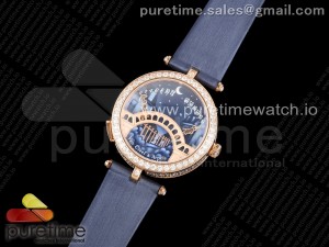 Pont des Amoureux 38mm RG 5GF Best Edition Blue Dial on Blue Fabric Strap Quartz