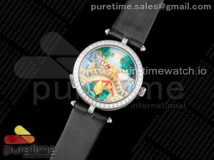 Pont des Amoureux 38mm SS 5GF Best Edition Garden Dial on Black Fabric Strap Quartz