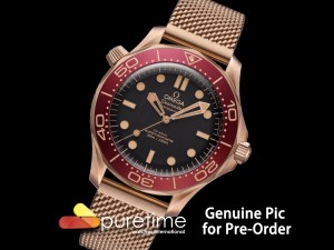 Seamaster 300M Diver RG VSF 1:1 Best Edition Black Dial on Mesh Bracelet A8806