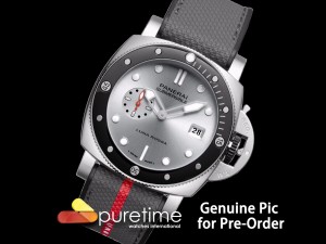 PAM1681 Luna Rossa Submersible VSF 1:1 Best Edition on Gray Fabric Strap P900