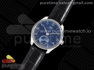 Portuguese IW358305 ZF 1:1 Best Edition SS Blue Dial on Black Leather Strap A82200