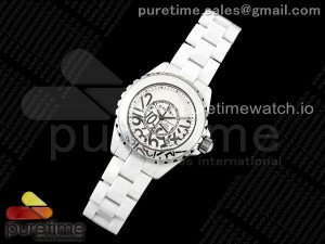 J13 38mm HTF 1:1 Best Edition White Korea Ceramic White Numeral Dial on Bracelet A2892