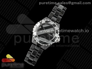 J13 38mm HTF 1:1 Best Edition Black Korea Ceramic Black/Silver Dial on Bracelet A2892