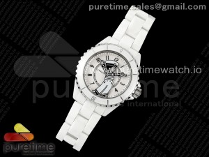 J13 38mm HTF 1:1 Best Edition White Korea Ceramic Coco Dial on Bracelet A12.1