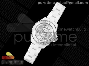 J13 33mm HTF 1:1 Best Edition White Korea Ceramic White 20th Anniversary Dial on Bracelet ETA Quartz