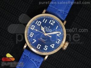 Pilot Type 20 RG Blue Dial on Blue Leather Strap A23J