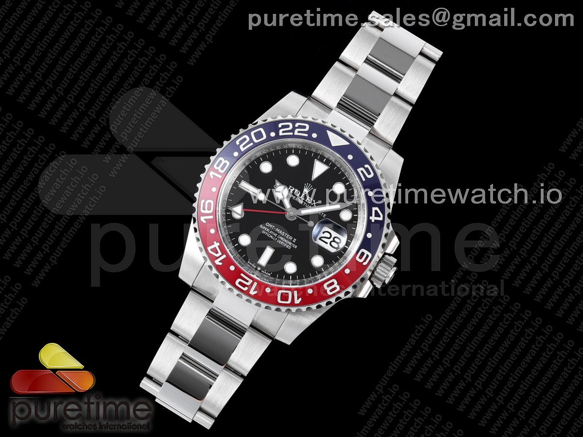 GMT Master II 126710 BLRO Blue Red Ceramic Clean Factory Best Edition on Oyster Bracelet DD3285 CHS V3